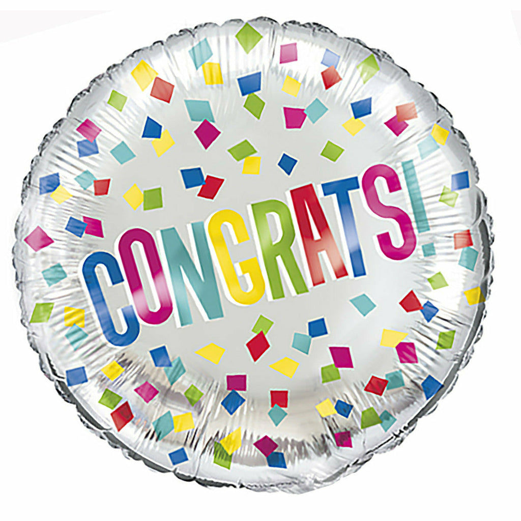 Colourful Congrats 18" Foil Bln Pkg