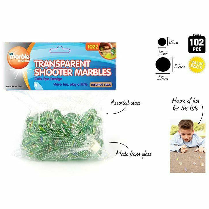 102pce Glass Marbles-Value Pack