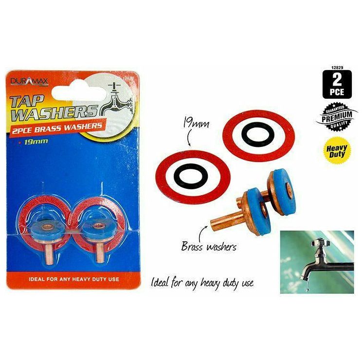2pce Brass Tap Washers-19mm