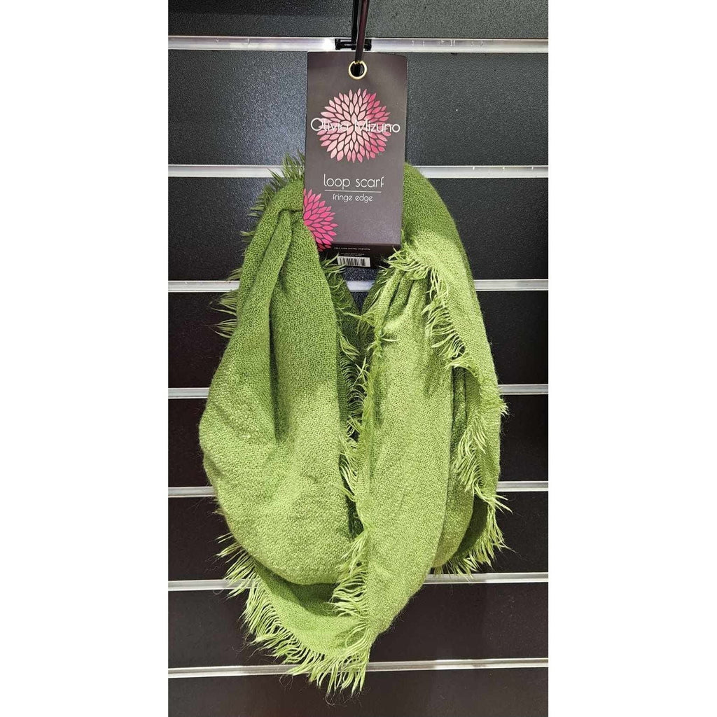 1Pce Knit L/Wgt Fringe Tube Scarf Ser2
