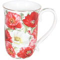 New Poppies on white 405cc Mug