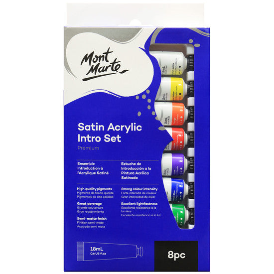 Mont Marte Satin Acrylic Paint - Intro Set