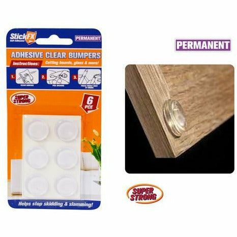 6pce Self-Adhesive Clear Bumpers-2cmD