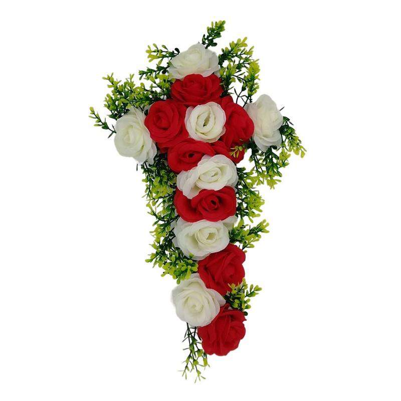 Gravesite Artificial Flower Cross 44x30cm