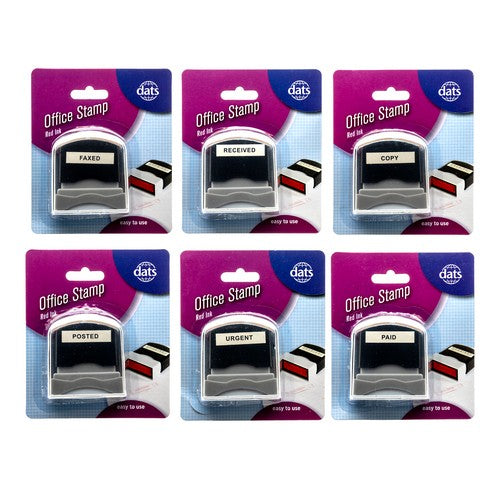 Stamp Office 4 Assorted PAID COPY RECEIVED URGENT - Stationery product at Price Busters Variety