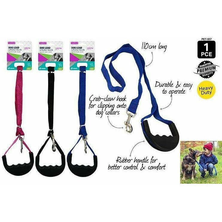 1pce Dog Lead W/ Rubber Handle120cm