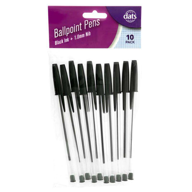 Pen Ballpoint 10 Pack Black Ink - Stationery product at Price Busters Variety