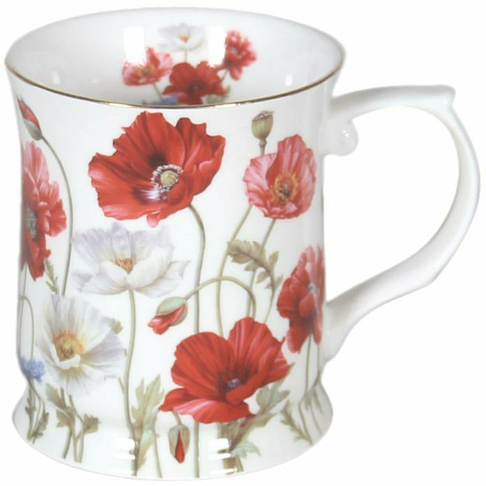Poppies On White Mug