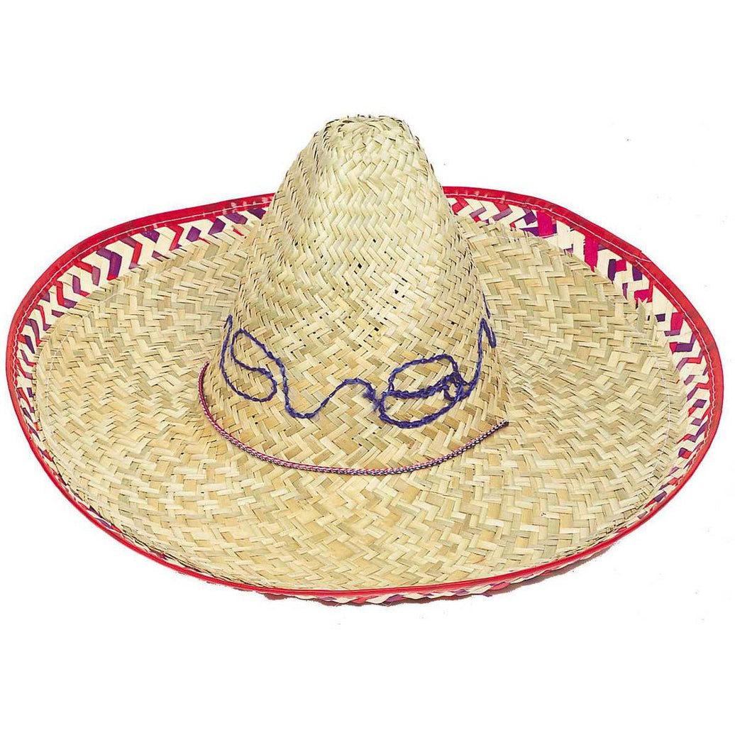 Sombrero W/Check Trim - Adult