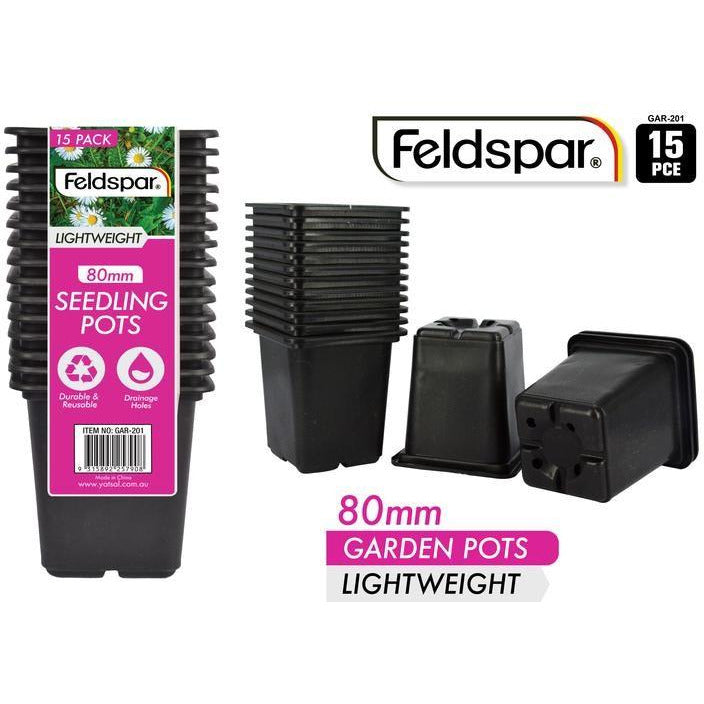 15pce Square Seedling Pots 8cm