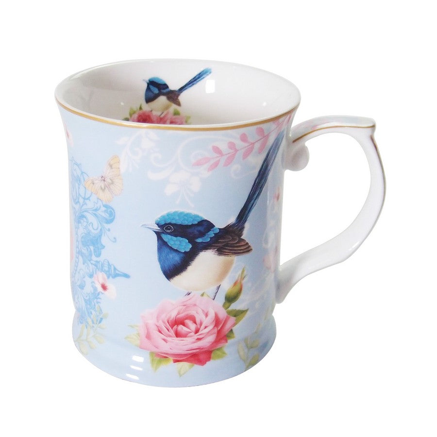 Blue Wren 415cc Mug (Blue Background)