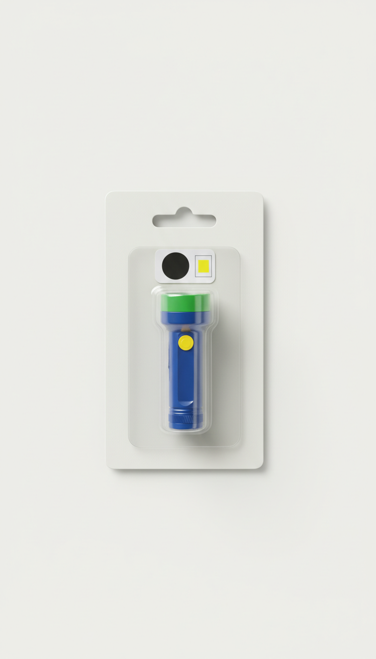 Basic LED flashlight blister pack