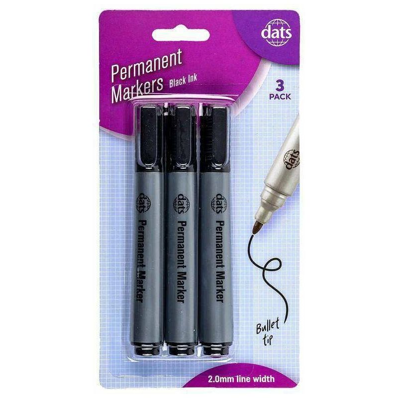 Marker Permanent 3 Pack Black Ink - Stationery product at Price Busters Variety, image 3