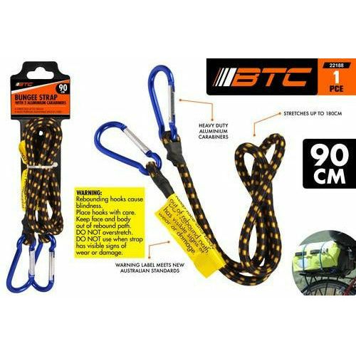 1pce Bungee Strap w/Carabiner Hook-91cmL