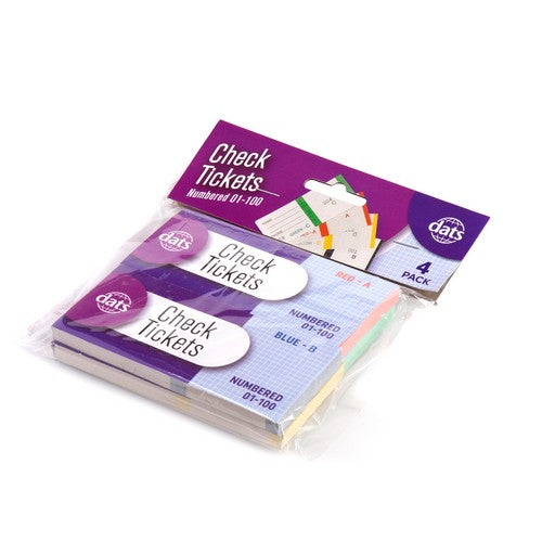 Ticket Check Book 1 to 100 4 Pack - Stationery product at Price Busters Variety