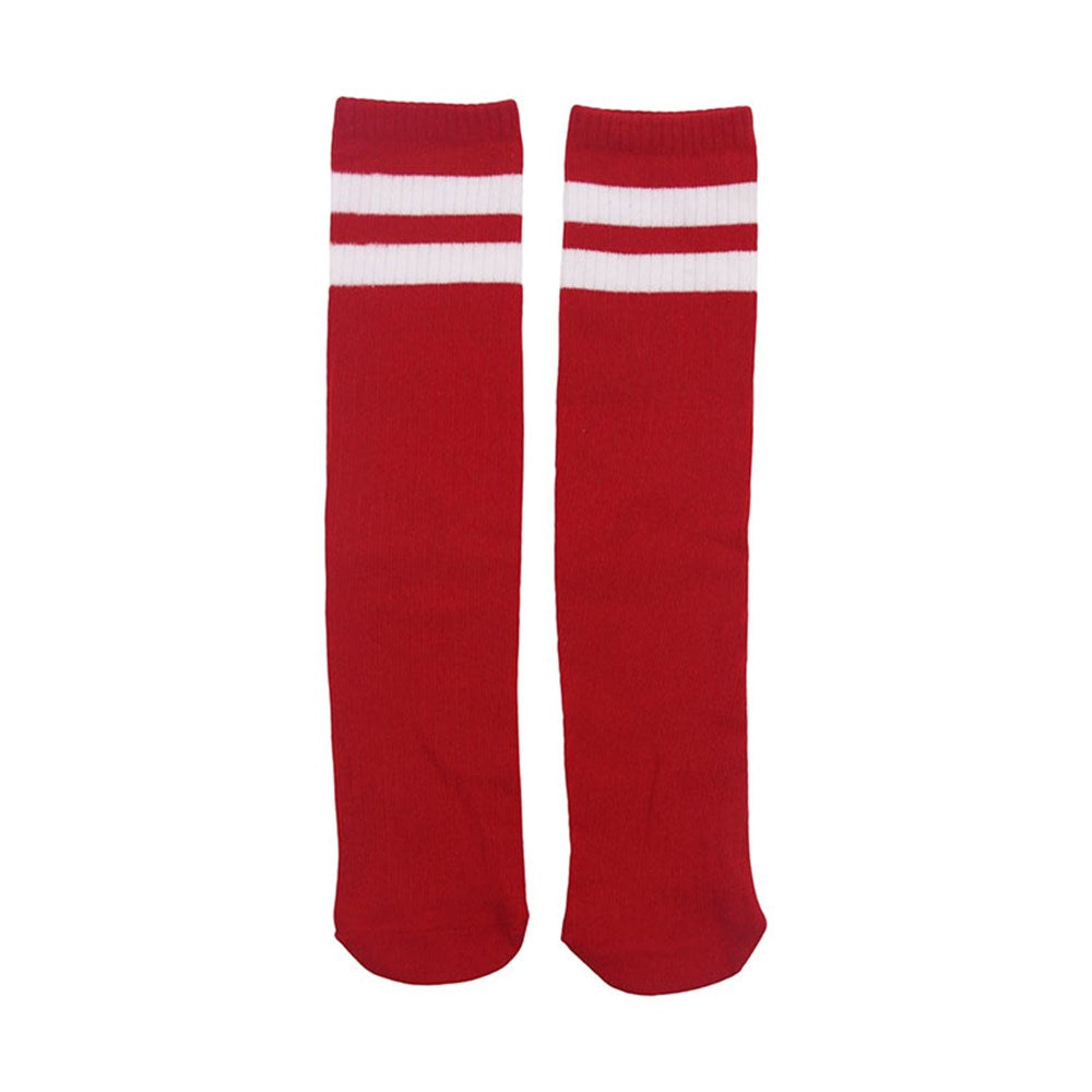 40Cm Red Stripe Knee High Socks