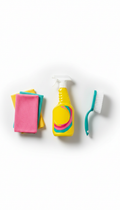 Cleaning kit with microfiber cloths