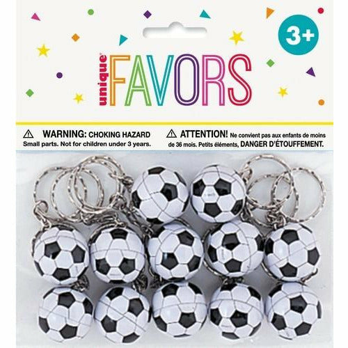 12 Soccer Ball Keyrings - alternate product view 2