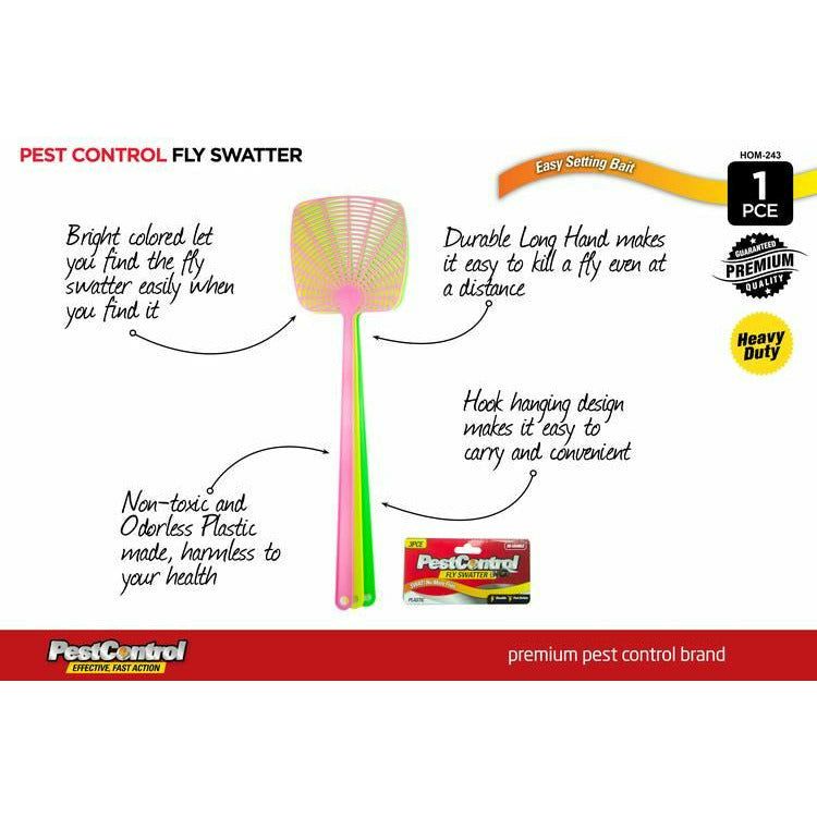 3pack Fly Swatters 45cmH 3 Colours
