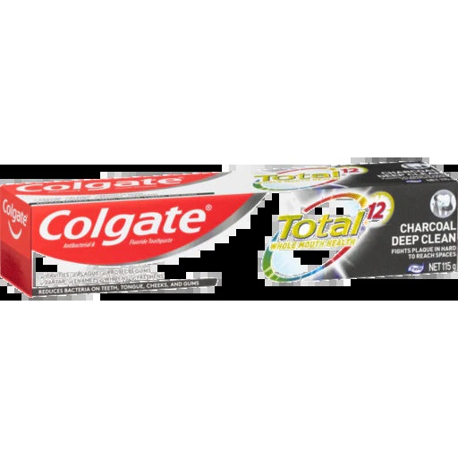 Colgate 115G Toothpaste Total 12 Charcoal Deep Clean