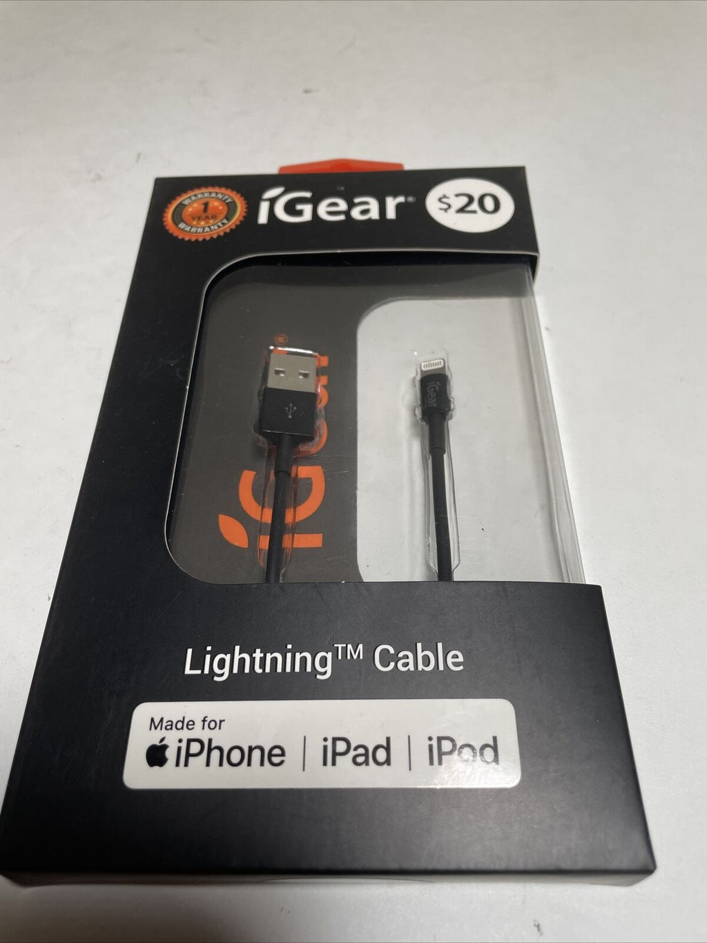 Igear iPhone Charging Cable - Black