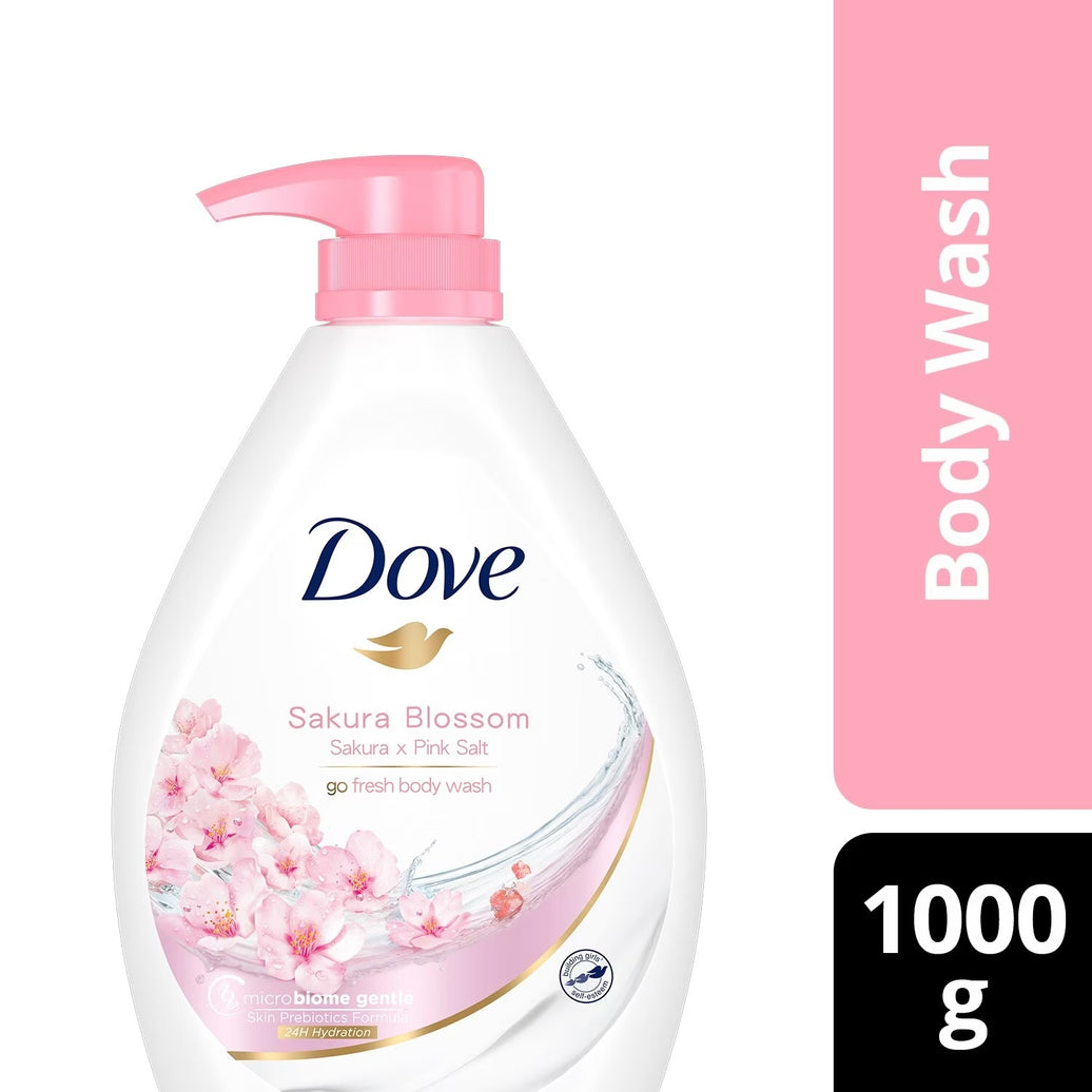 Dove 1000Ml Body Wash Nourishing Relaxing Care Almond Cream & Hibiscus