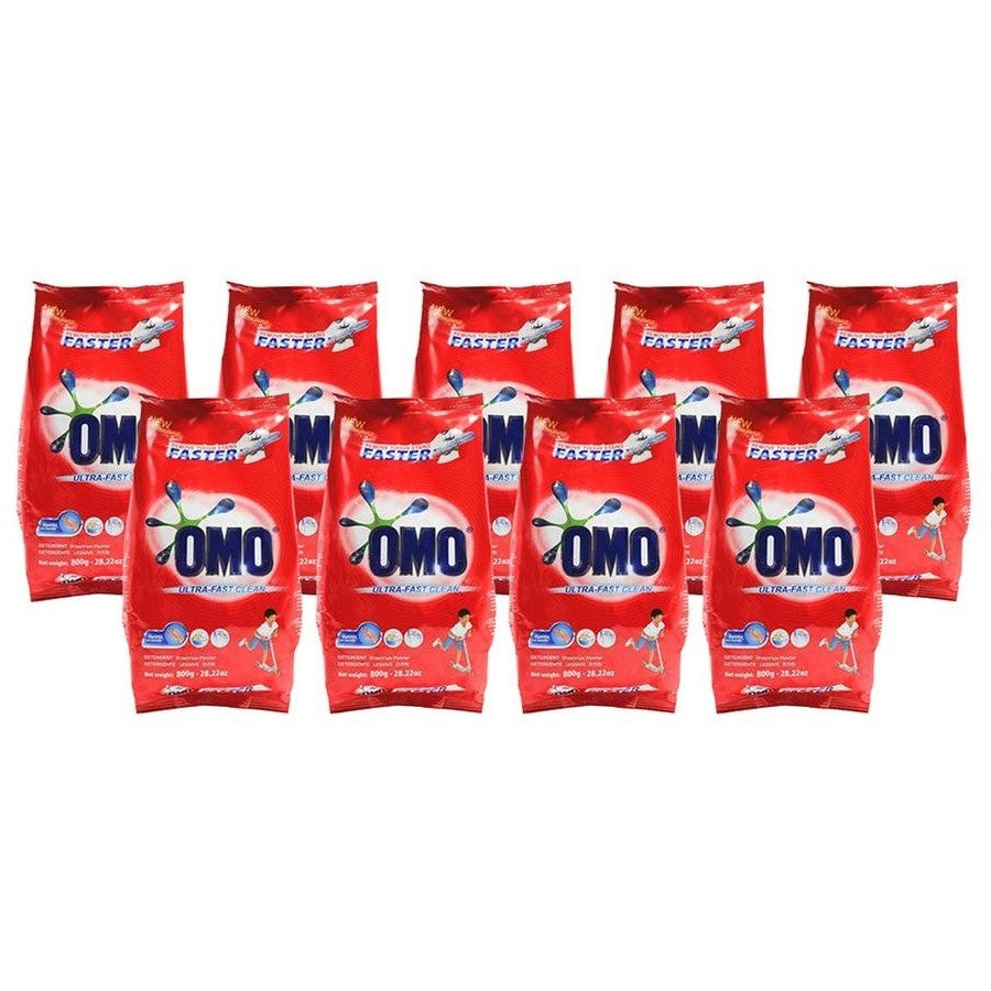 Omo 800g Laundry Detergent Powder Ultra Fast Clean Hand Wash + Top Loader
