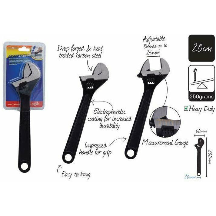 1pce Adj Wrench-DropForged w/Measure20mm
