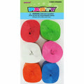 6 Crepe Streamers - Ast