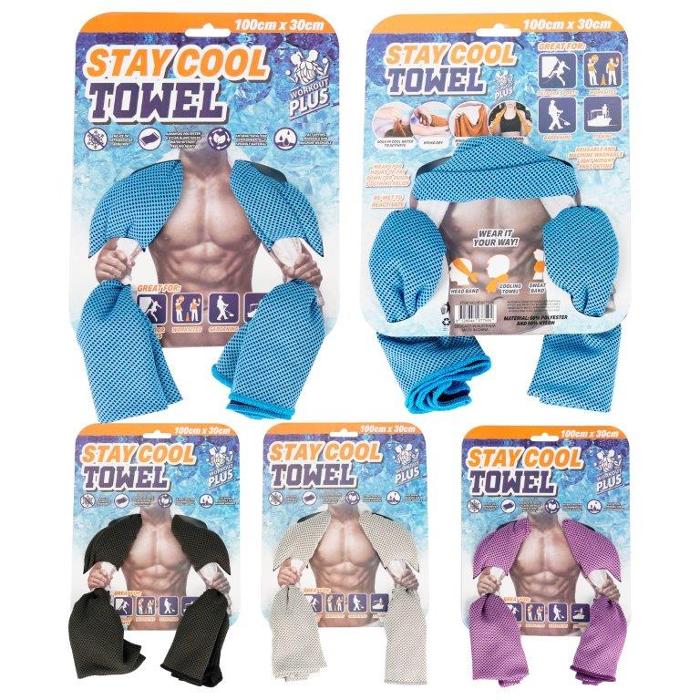 Stay Cool Towel 30 x 100cm product photo - Price Busters Variety