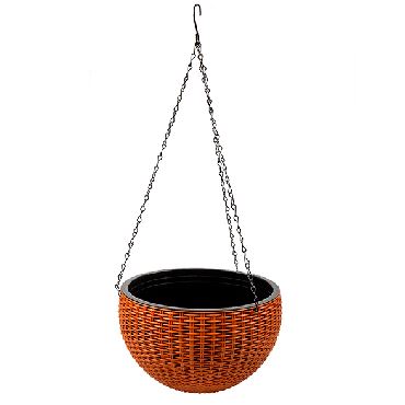 Hanging Basket Plastic Terracotta 21.5x13.5cm - Garden product at Price Busters Variety