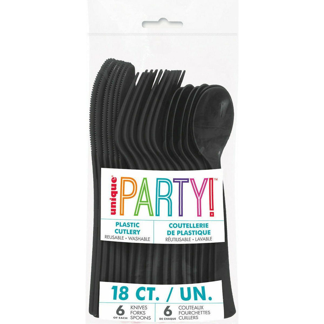 Black 18 Asstd Cutlery