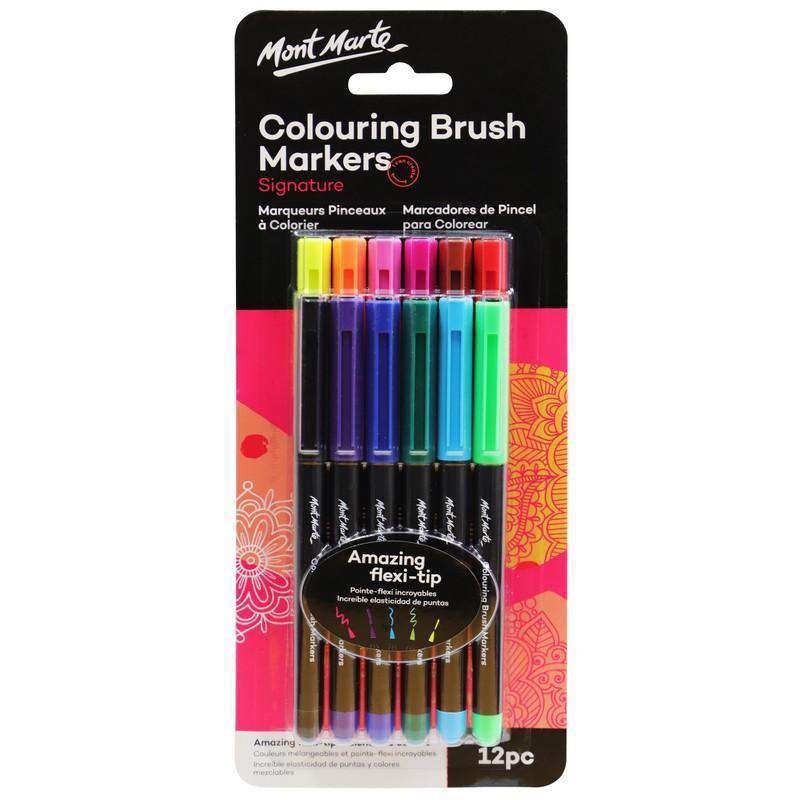 Mont Marte - Signature Colouring Brush Markers Set