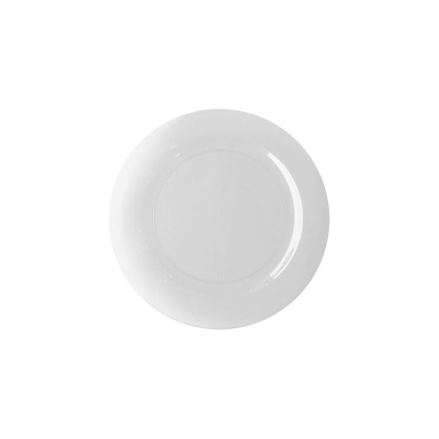 230mm Reusable Dinner Plate White Pk12