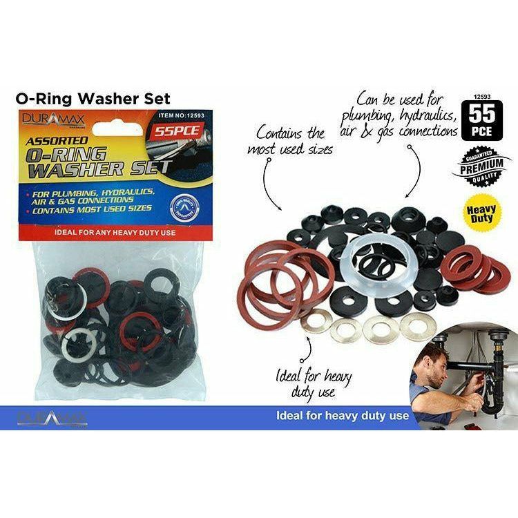 55pce O-Ring Washers-Assorted Sizes