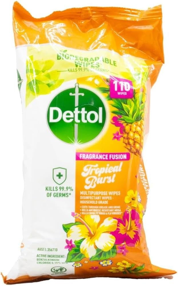 Dettol Pk110 Wipes Homes With Pets Fresh Breeze