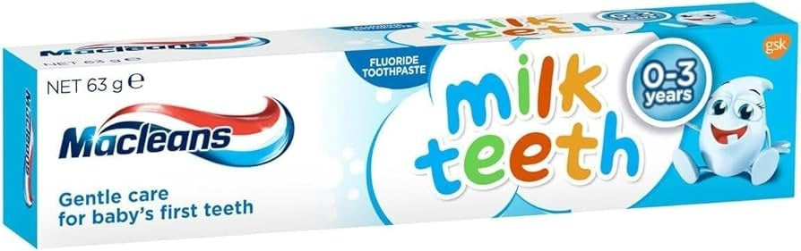 Macleans 63G Toothpaste Milk Teeth 0-3 Years