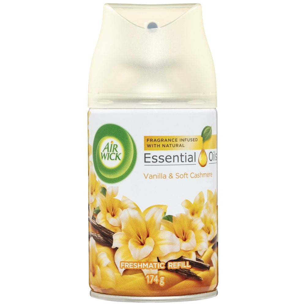 Air Wick Freshmatic Spray Refill Essential Oils Smooth Vanilla & Soft Cashmere 174g