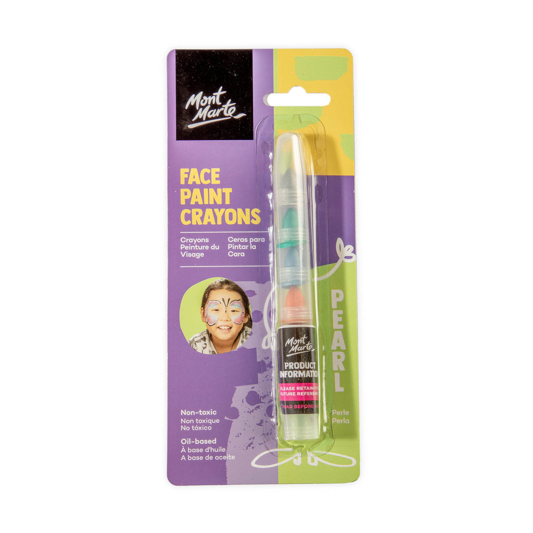 Mont Marte Face Paint Crayons - Pearl
