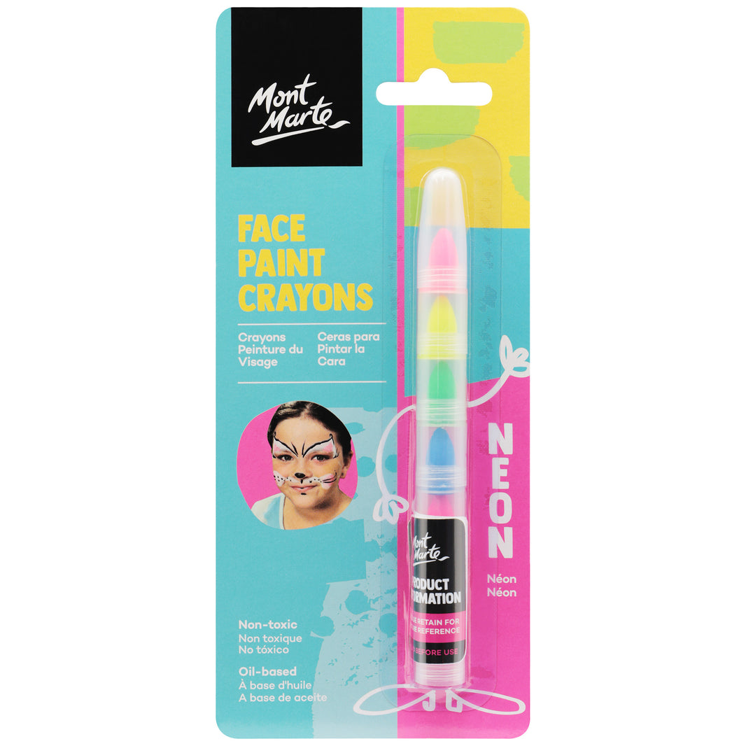 Mont Marte Face Paint Crayons - Neon
