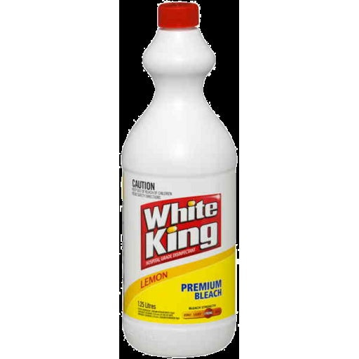 White King 1.25L Premium Liquid Bleach Lemon