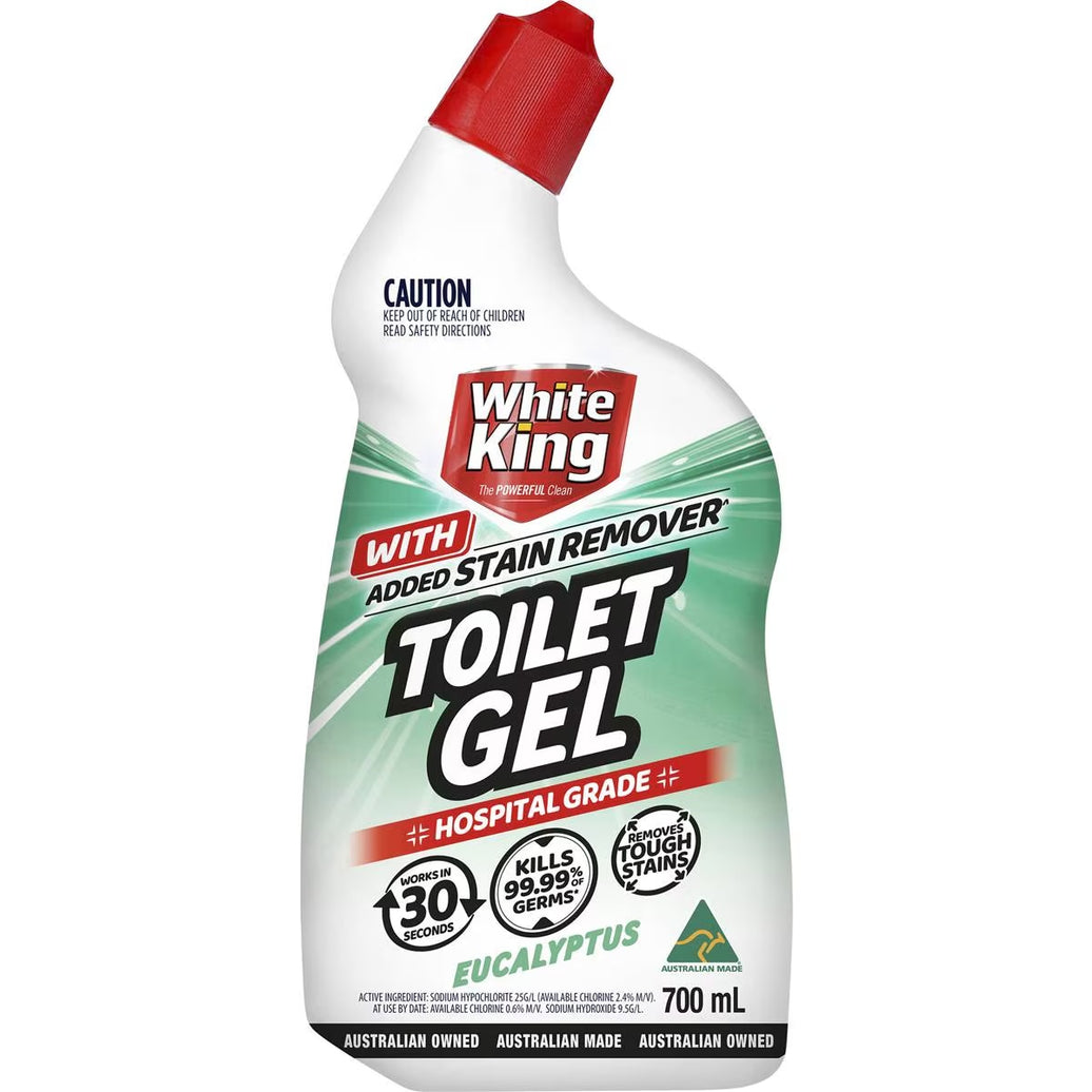 White King 700Ml Toilet Gel With Added Stain Remover Eucalyptus