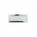 400mm x 222mm Heavy Duty Serving Platter With Silver Rim Pk1