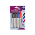 Marker Permanent 6 Pack Assorted Colour Ink Pen Style - Stationery product at Price Busters Variety