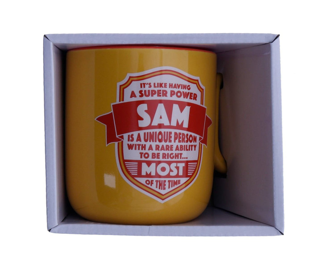 Sam About Me Mug