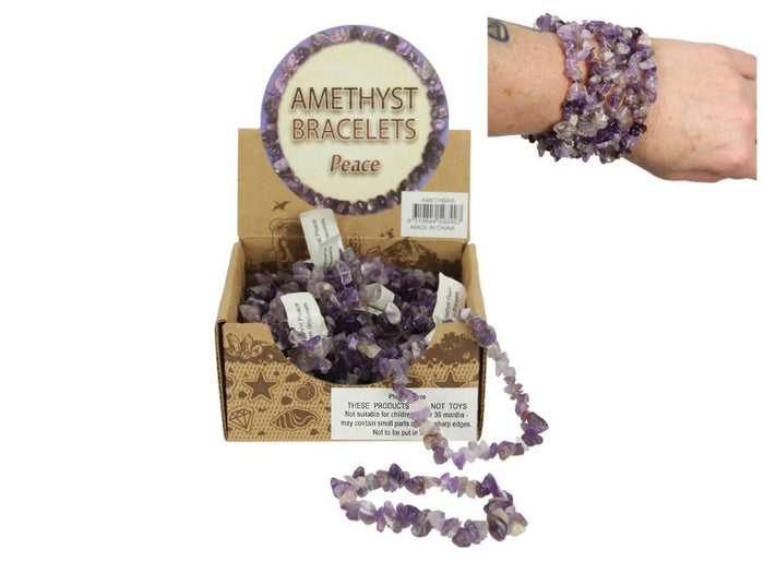 Amethyst Peace Gem Bracelets