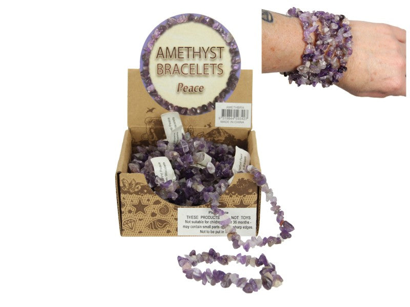 Amethyst Peace Gem Bracelets