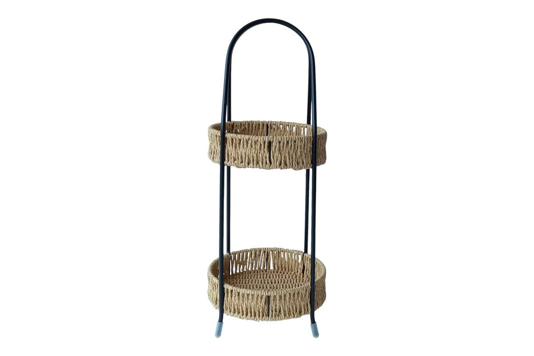 2 Tier Paper/Metal Basket Holder – 58cm