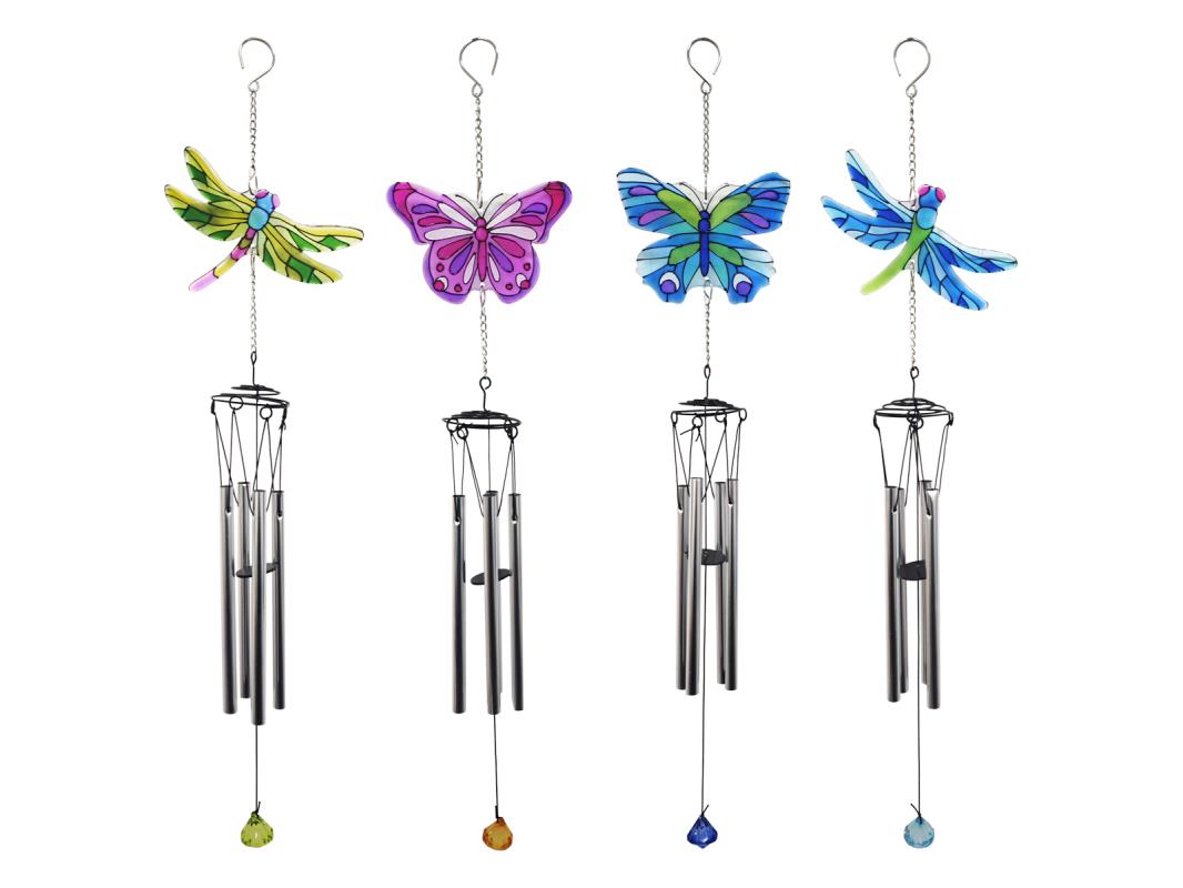 Glass Butterfly /Dragonfly Windchime – 52cm