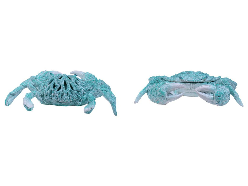 Crab with Aqua Coral Design – 27cm